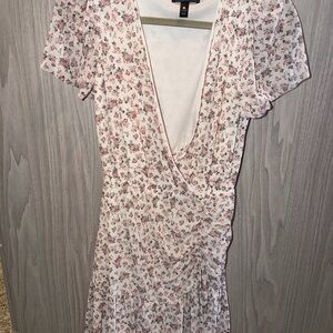 Aqua Pink Floral Midi Dress